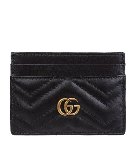 black gucci card case|Gucci marmont card case wallet.